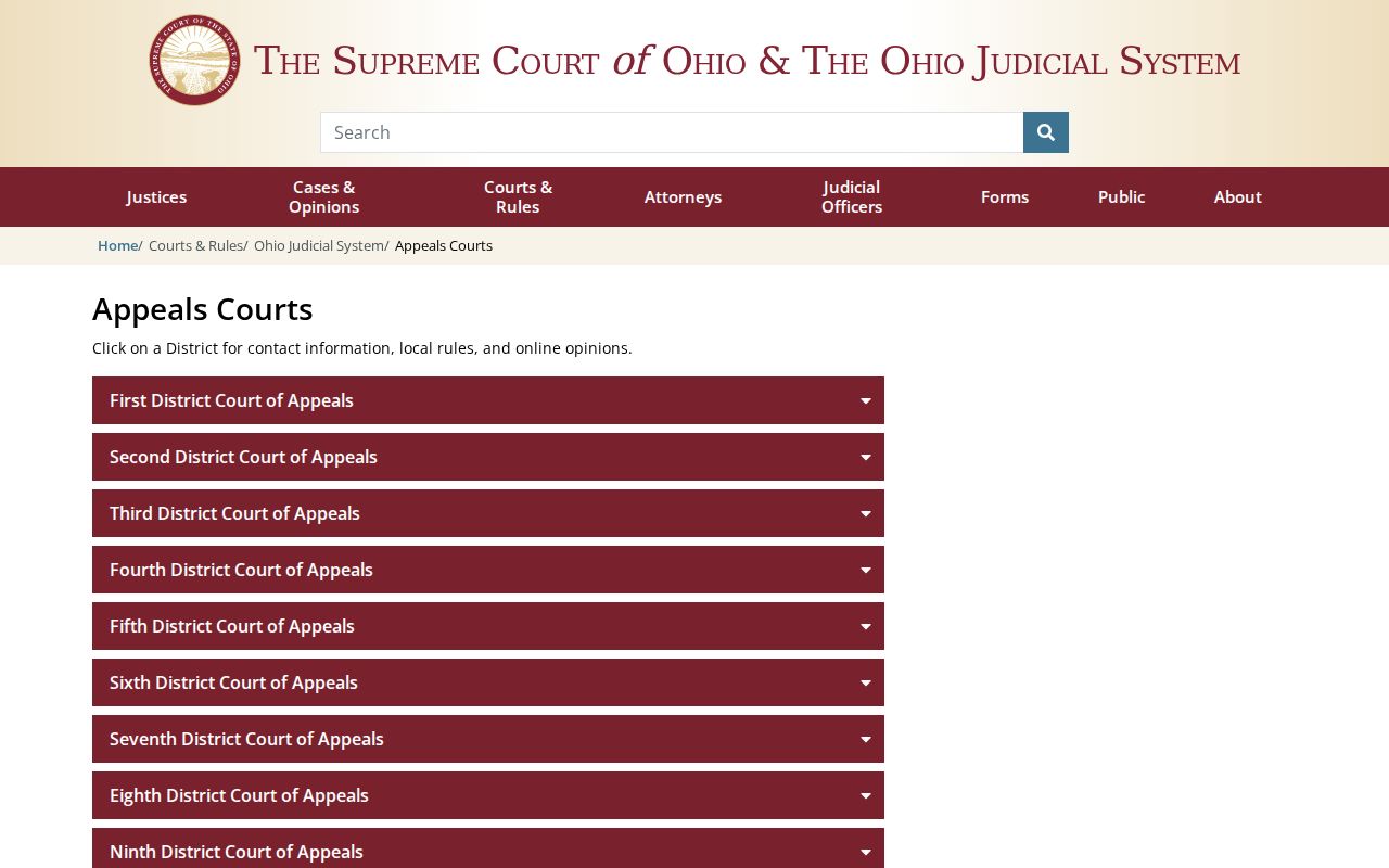 Ashland County court docket: Fifth District listing.